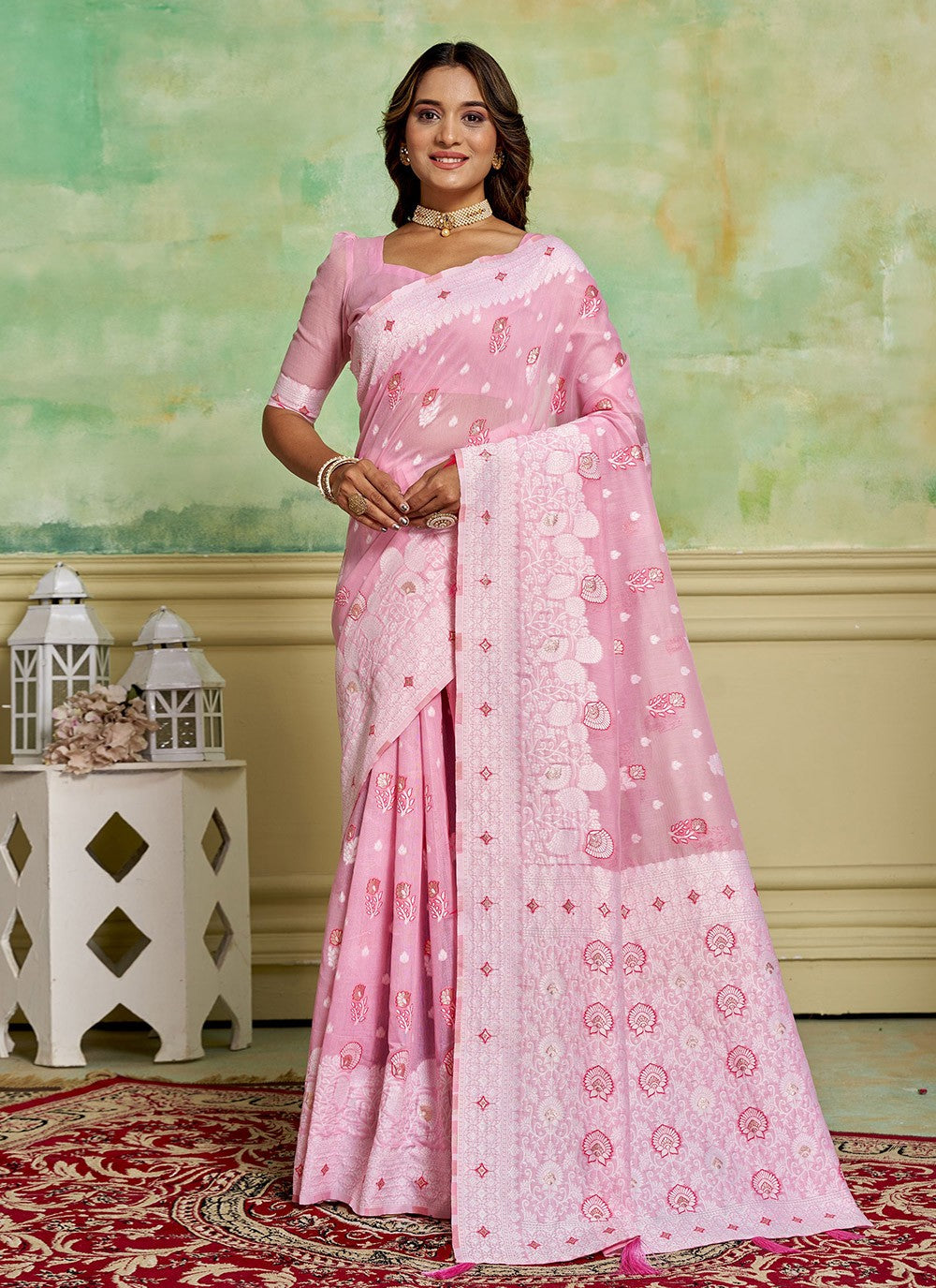 Woven Cotton Saree - S11650