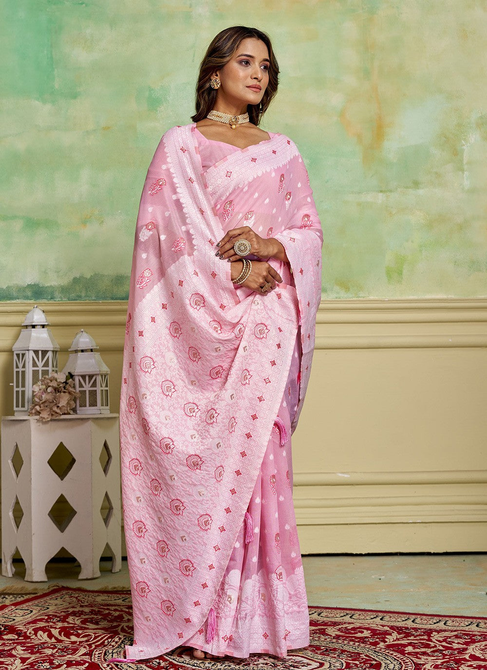 Woven Cotton Saree - S11650