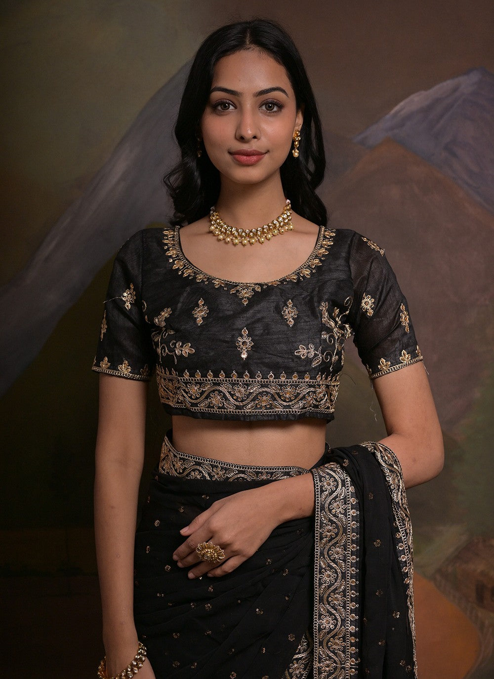 Classic Cord Georgette Saree - S5348