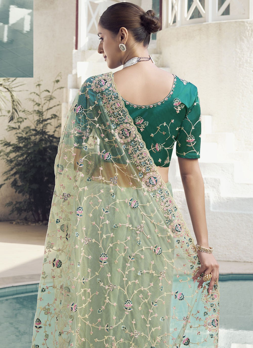 Contemporary Cord Fancy Fabric Saree - S8527