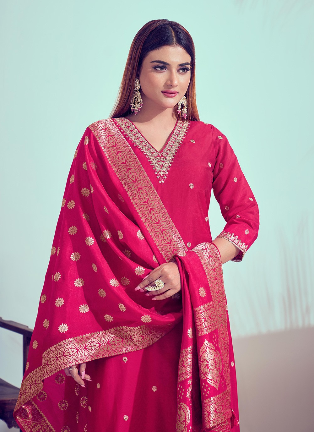 Cord Silk Salwar Suit - T4664