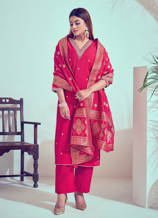 Cord Silk Salwar Suit - T4664