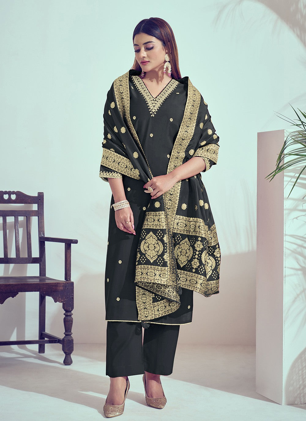 Cord Silk Salwar Suit - T4664