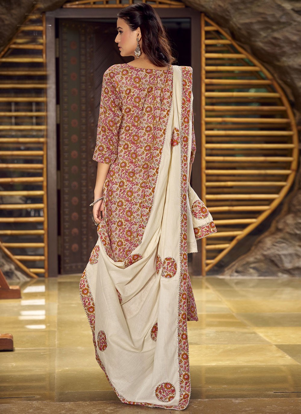 Digital Print Cotton Salwar Suit - T4446