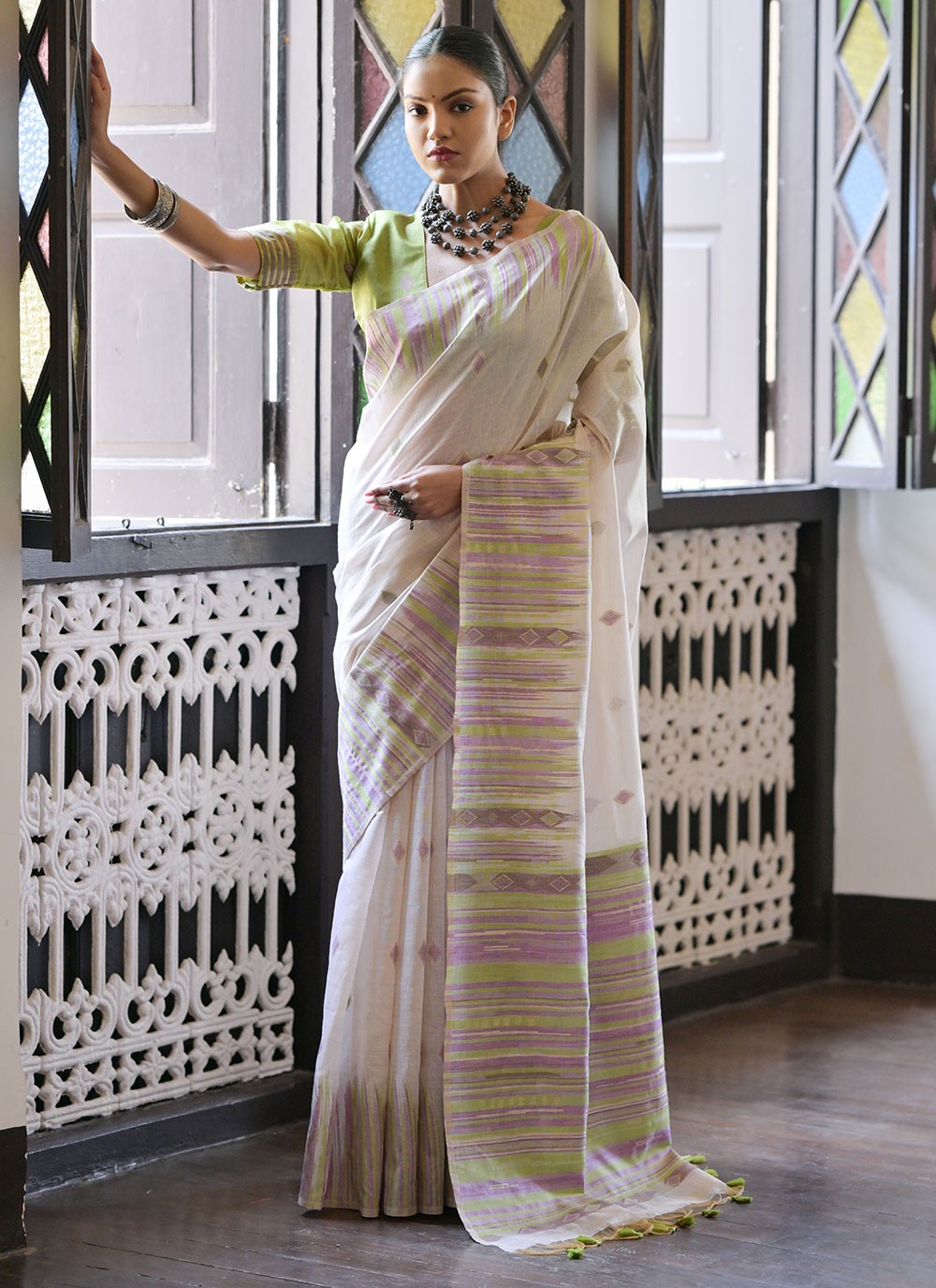 Classic Woven Cotton Saree - S6664