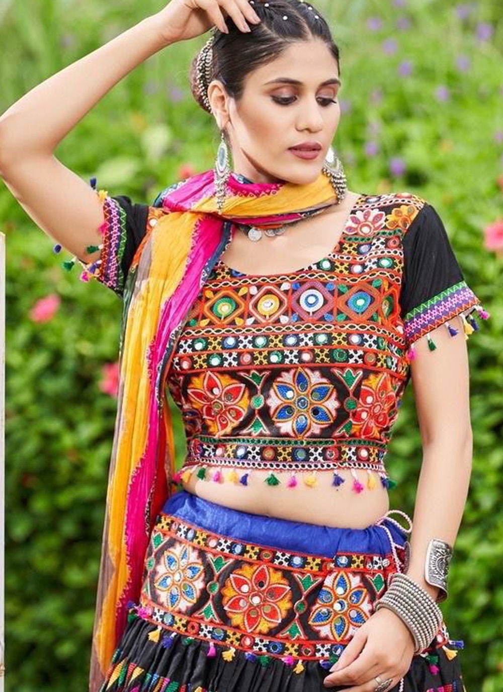 Embroidered Cotton Readymade Lehenga Choli - L2281