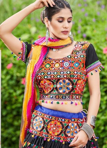 Embroidered Cotton Readymade Lehenga Choli - L2281