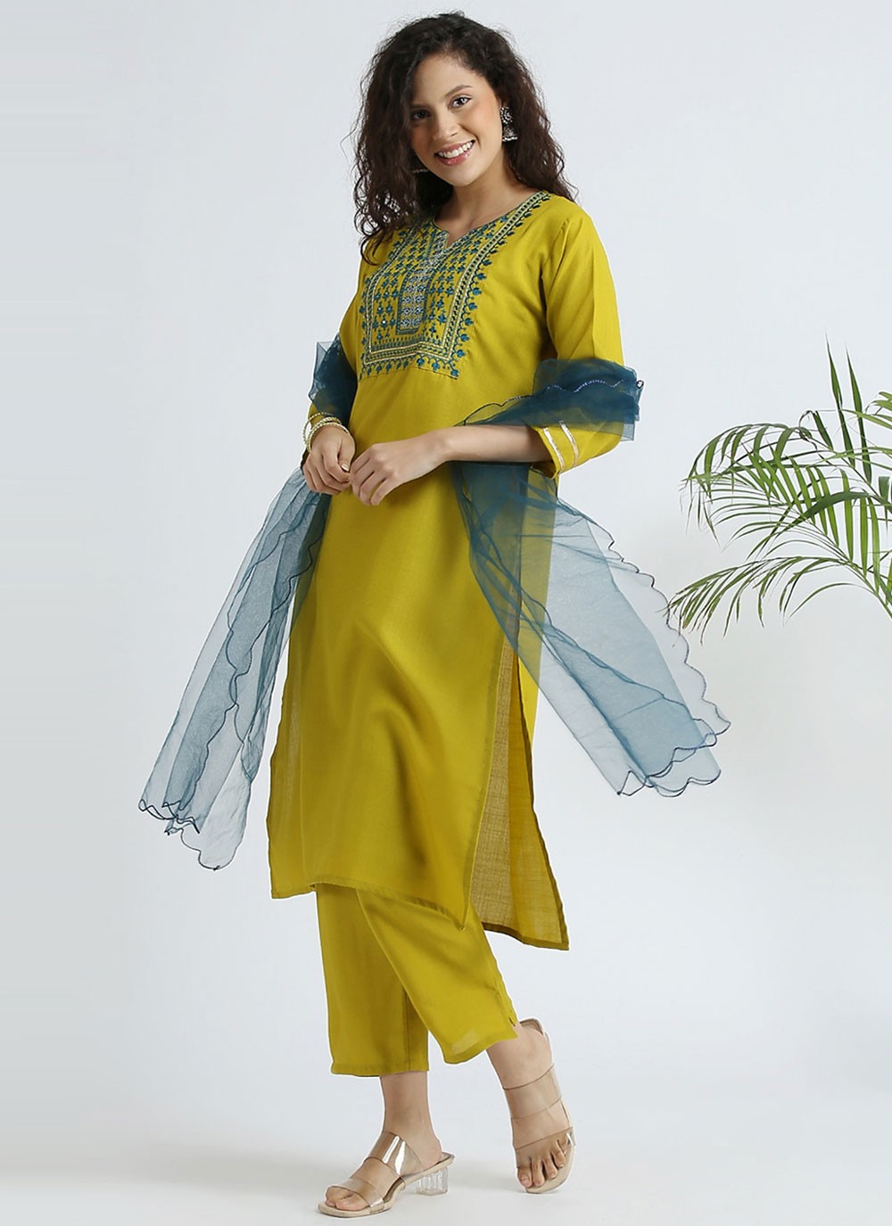 Embroidered Cotton Salwar Suit - T4615