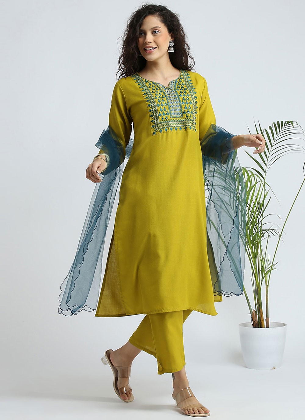 Embroidered Cotton Salwar Suit - T4615