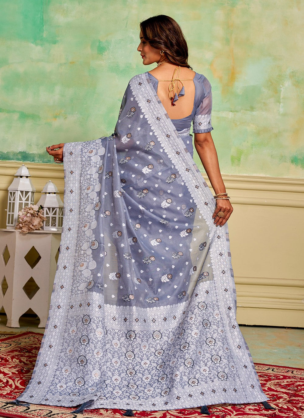 Woven Cotton Saree - S11650