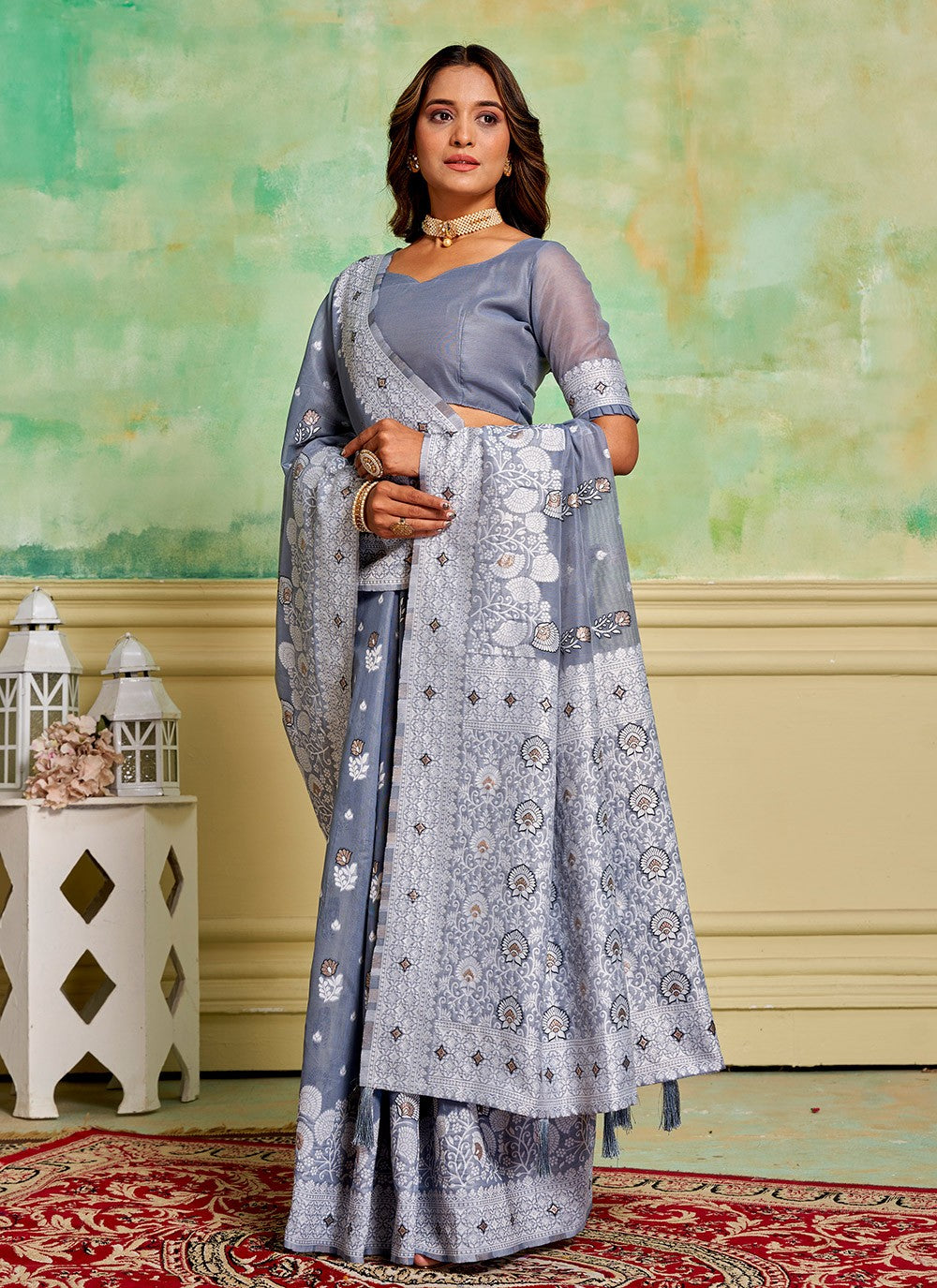 Woven Cotton Saree - S11650
