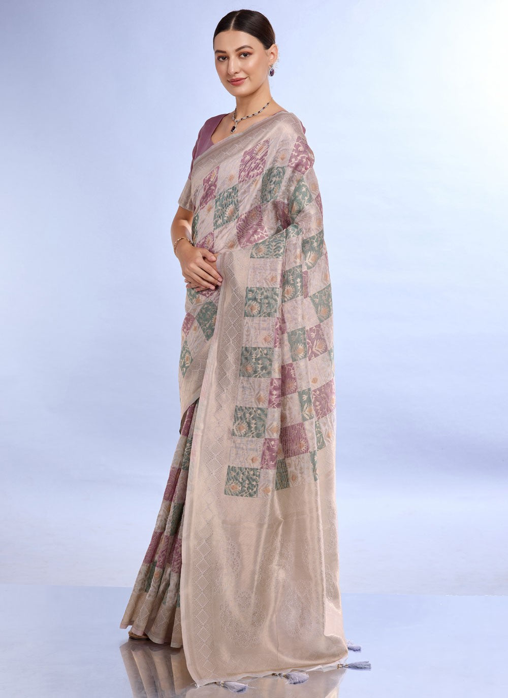 Classic Jacquard Work Cotton , Jacquard Saree - S7424