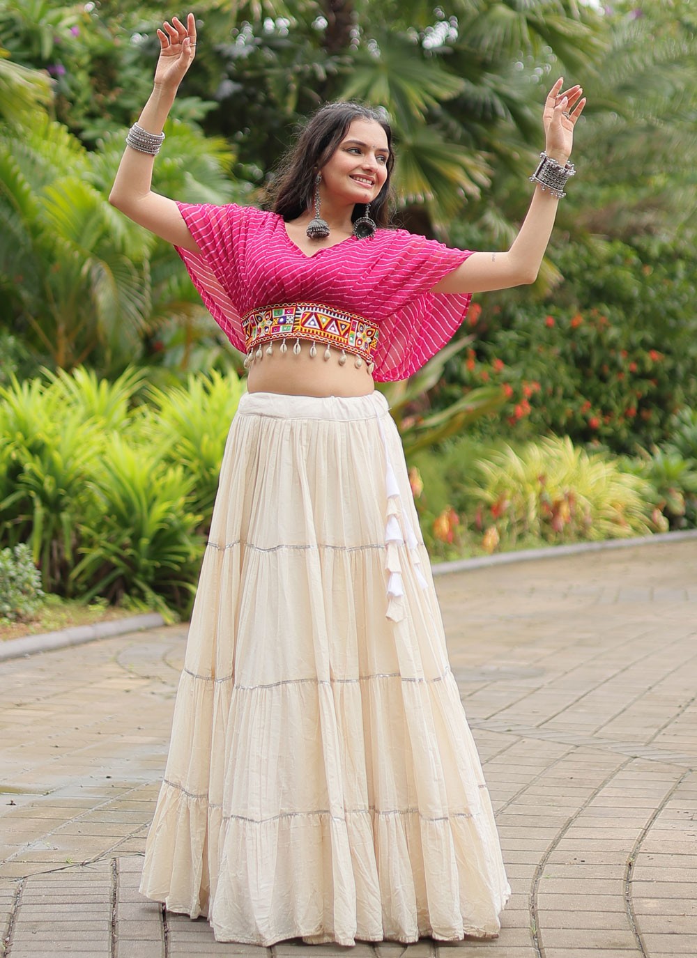 Plain Cotton Readymade Lehenga Choli - L2589