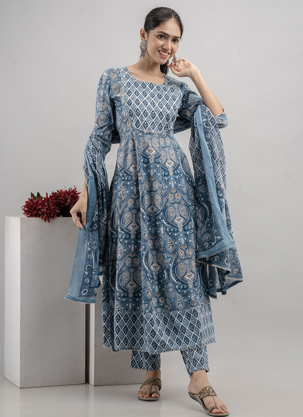 Cotton , Rayon Salwar Suit - T1345