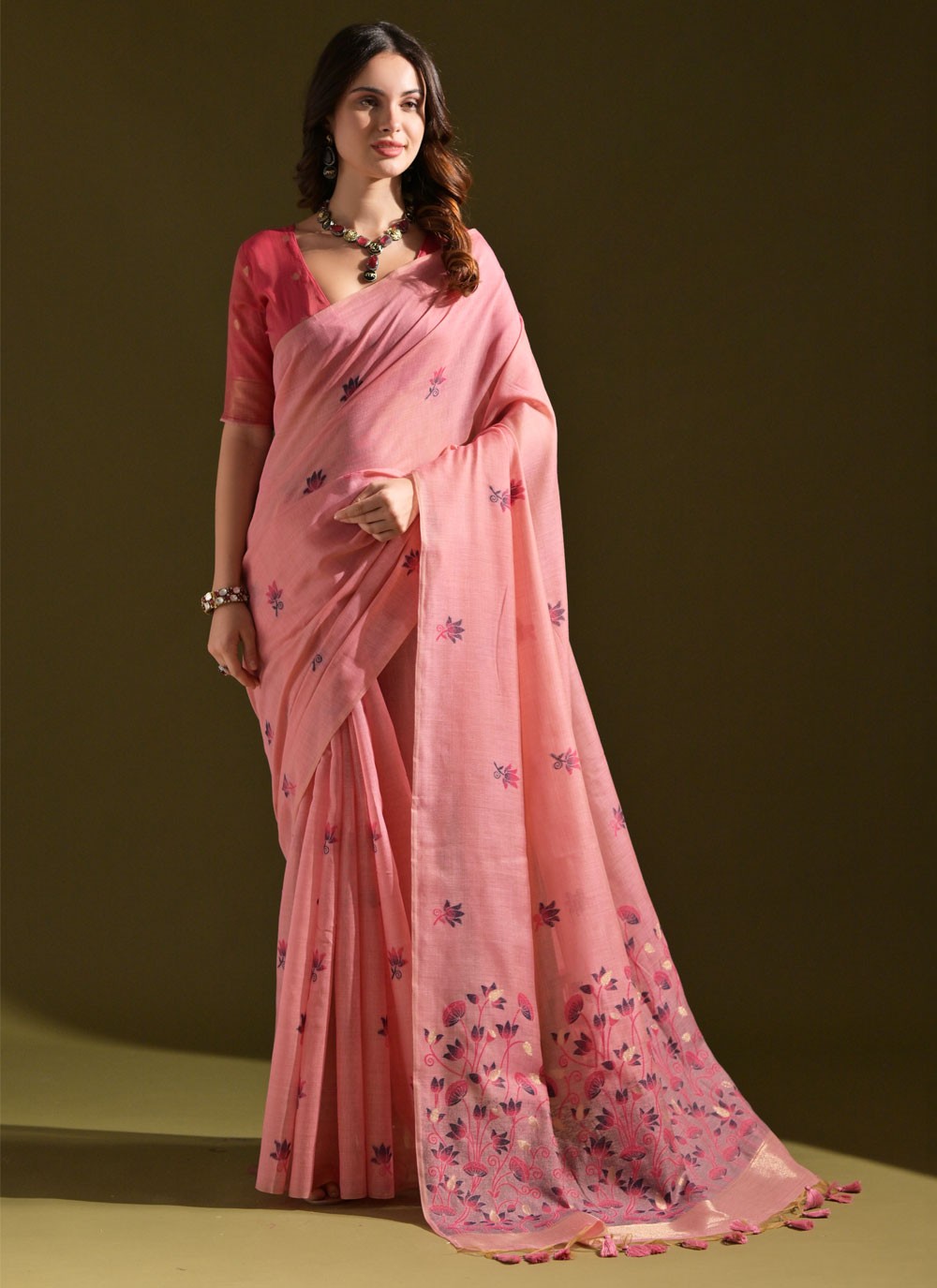 Thread, Woven Cotton Saree - S11916