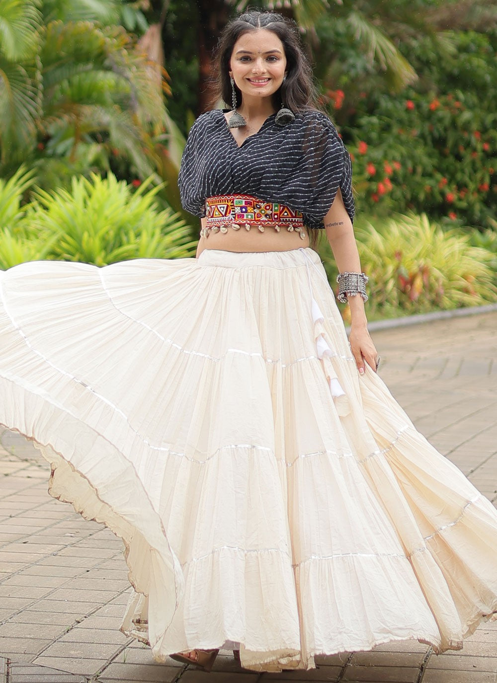 Plain Cotton Readymade Lehenga Choli - L2589