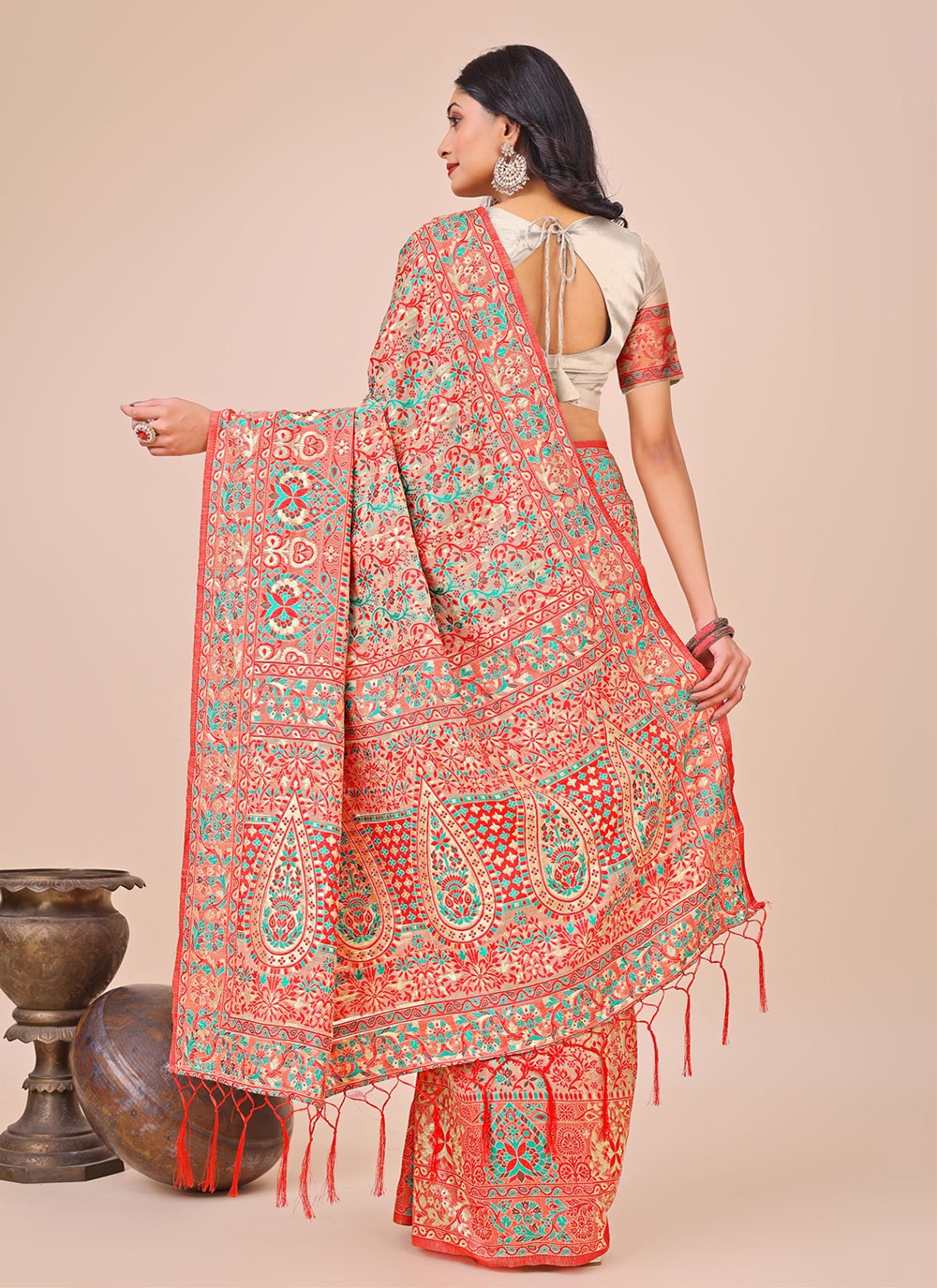 Printed Cotton Multi Colour Contemporary Saree S15160