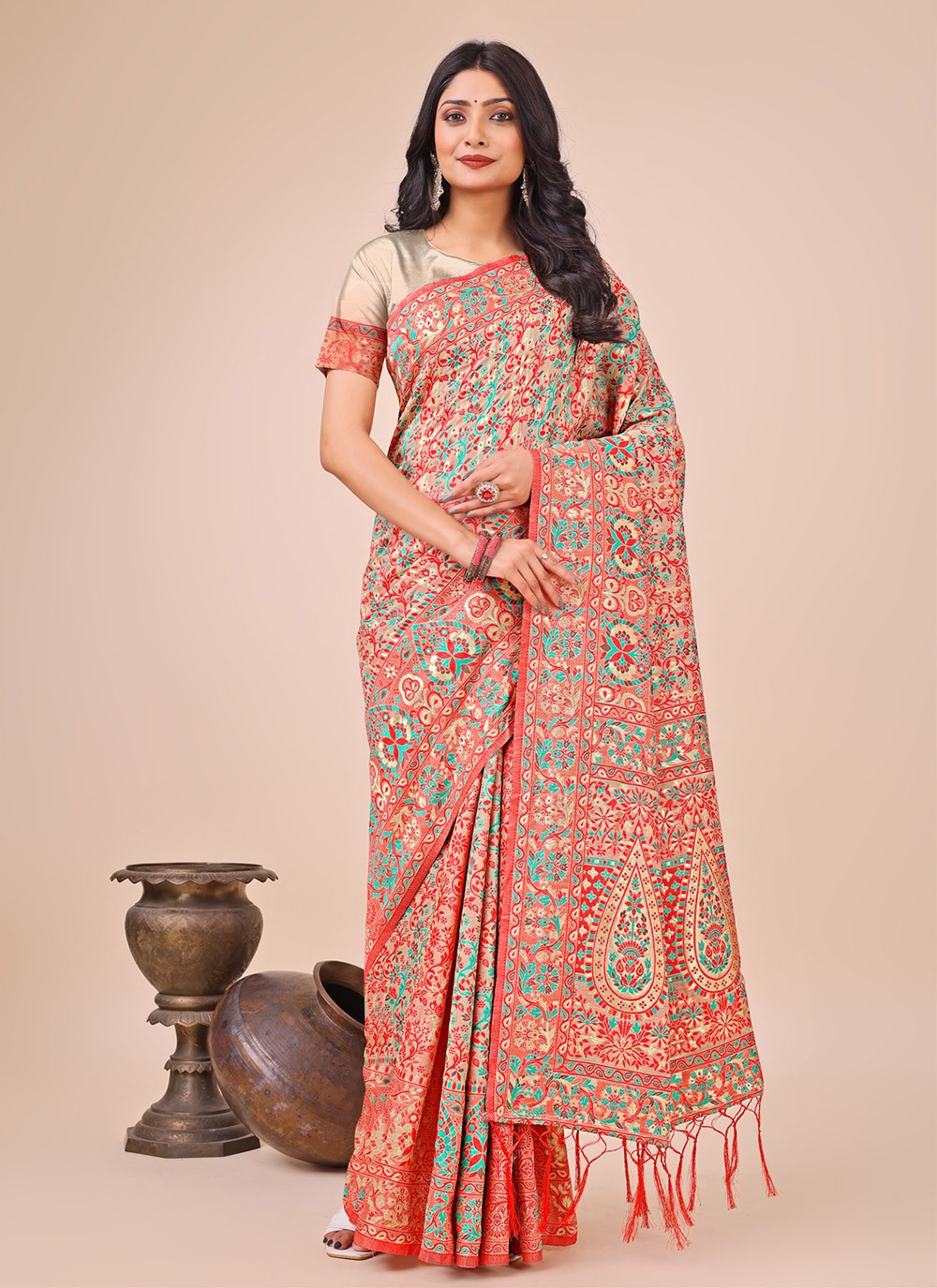 Printed Cotton Multi Colour Contemporary Saree S15160