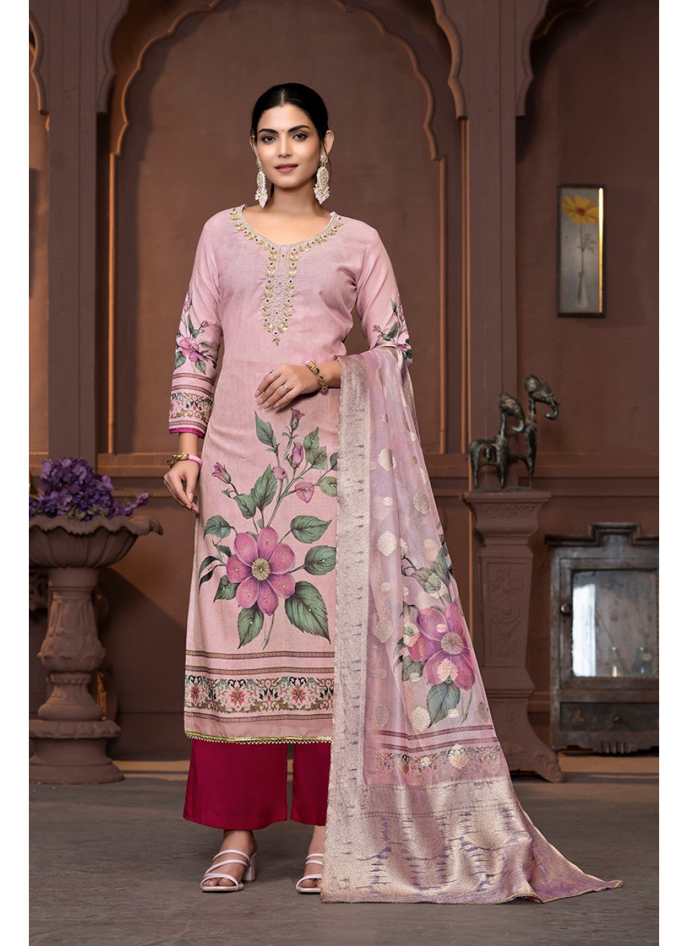 Cotton Palazzo Suit - T3437
