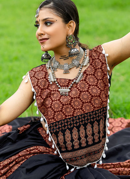 Printed Cotton Readymade Lehenga Choli - L2498
