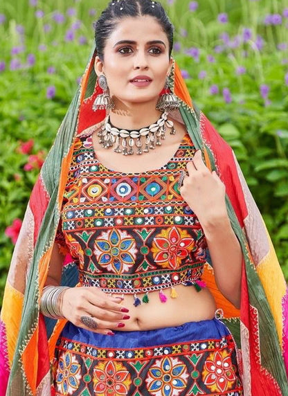 Embroidered Cotton Readymade Lehenga Choli - L2281