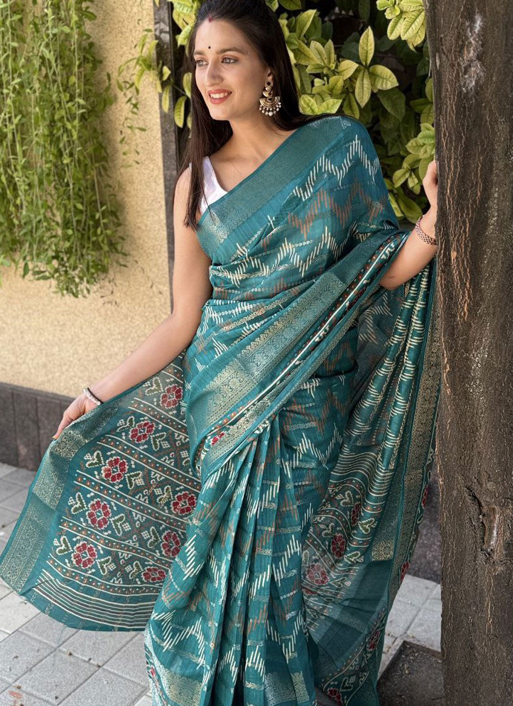 Printed Cotton Silk Saree - S11962