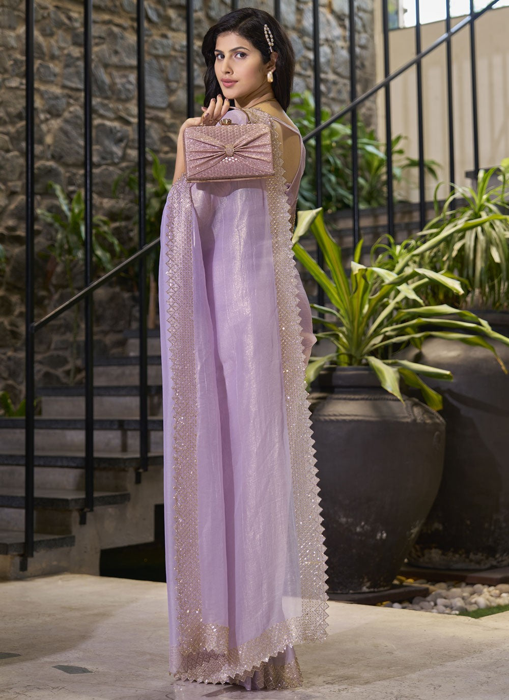 Cutdana, Swarovski Cotton Silk Saree - S11586