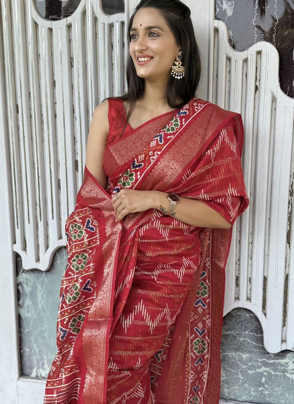 Printed Cotton Silk Saree - S11962