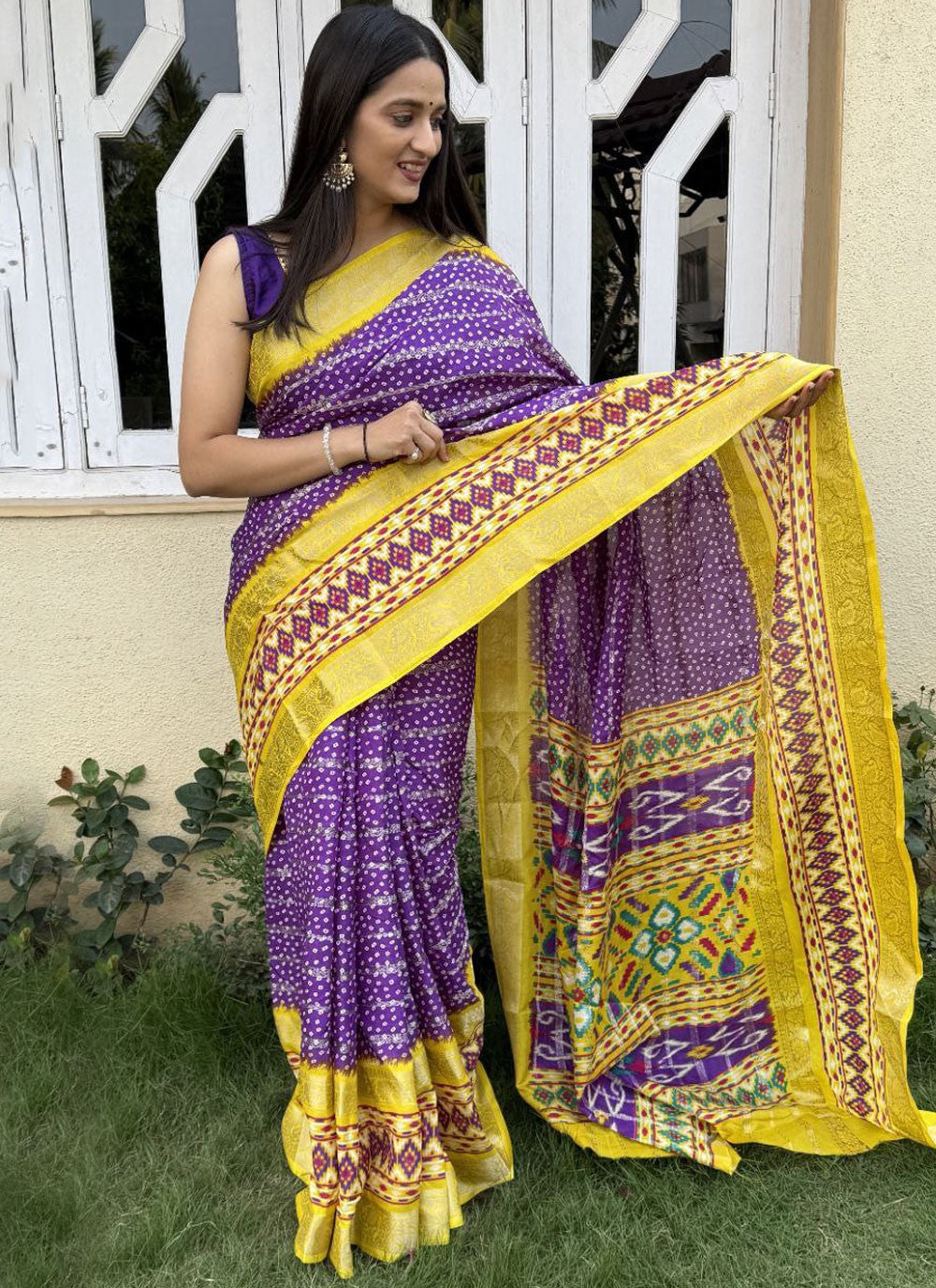 Printed, Weaving Zari Cotton Silk Saree - S11784