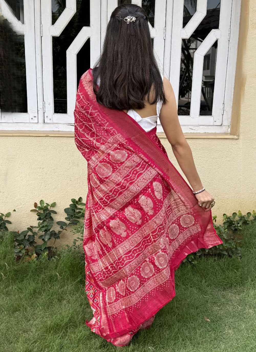 Printed, Weaving Zari Cotton Silk Saree - S11784