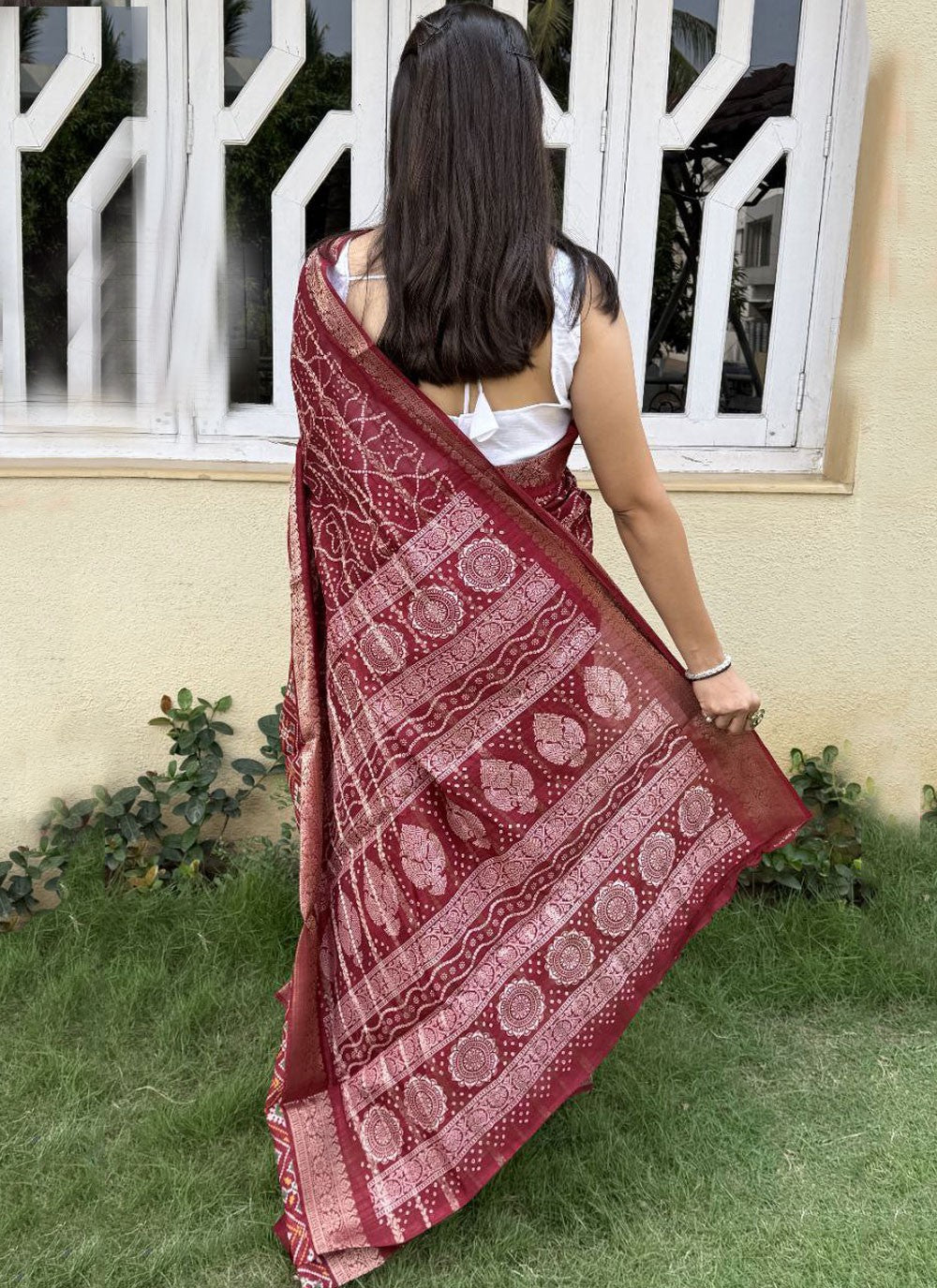 Printed, Weaving Zari Cotton Silk Saree - S11784