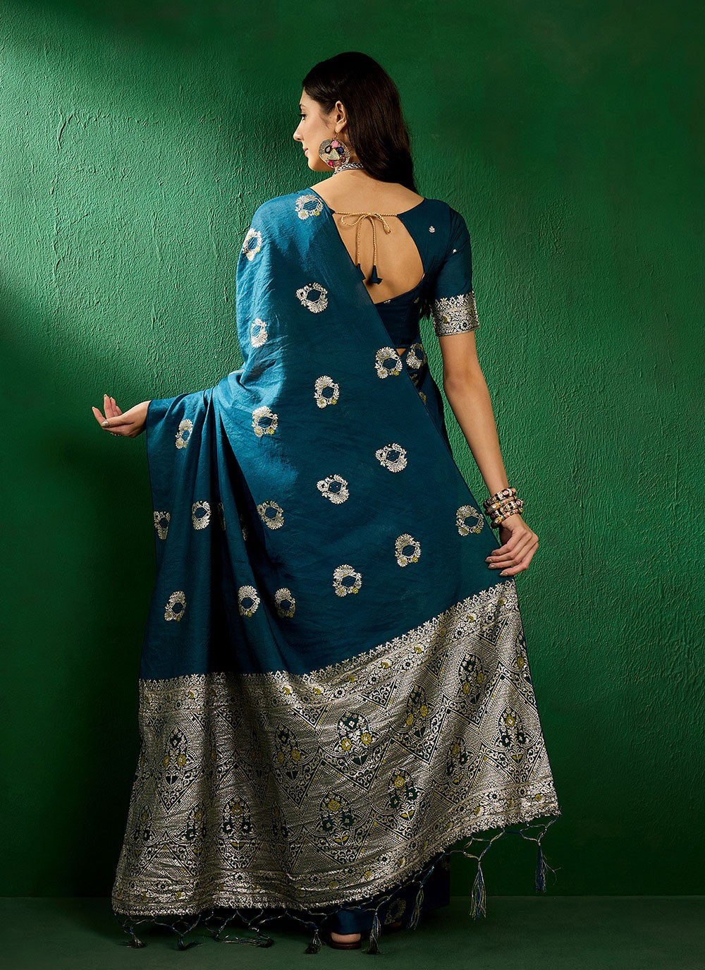 Casual Jacquard Work Cotton Saree - S6973
