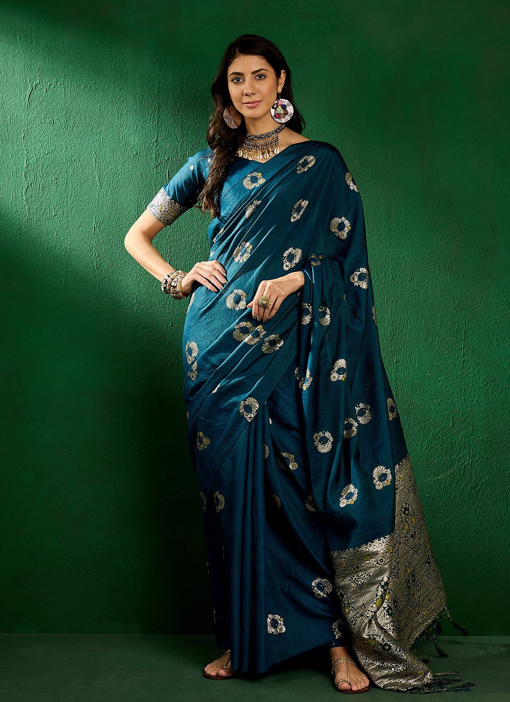 Casual Jacquard Work Cotton Saree - S6973