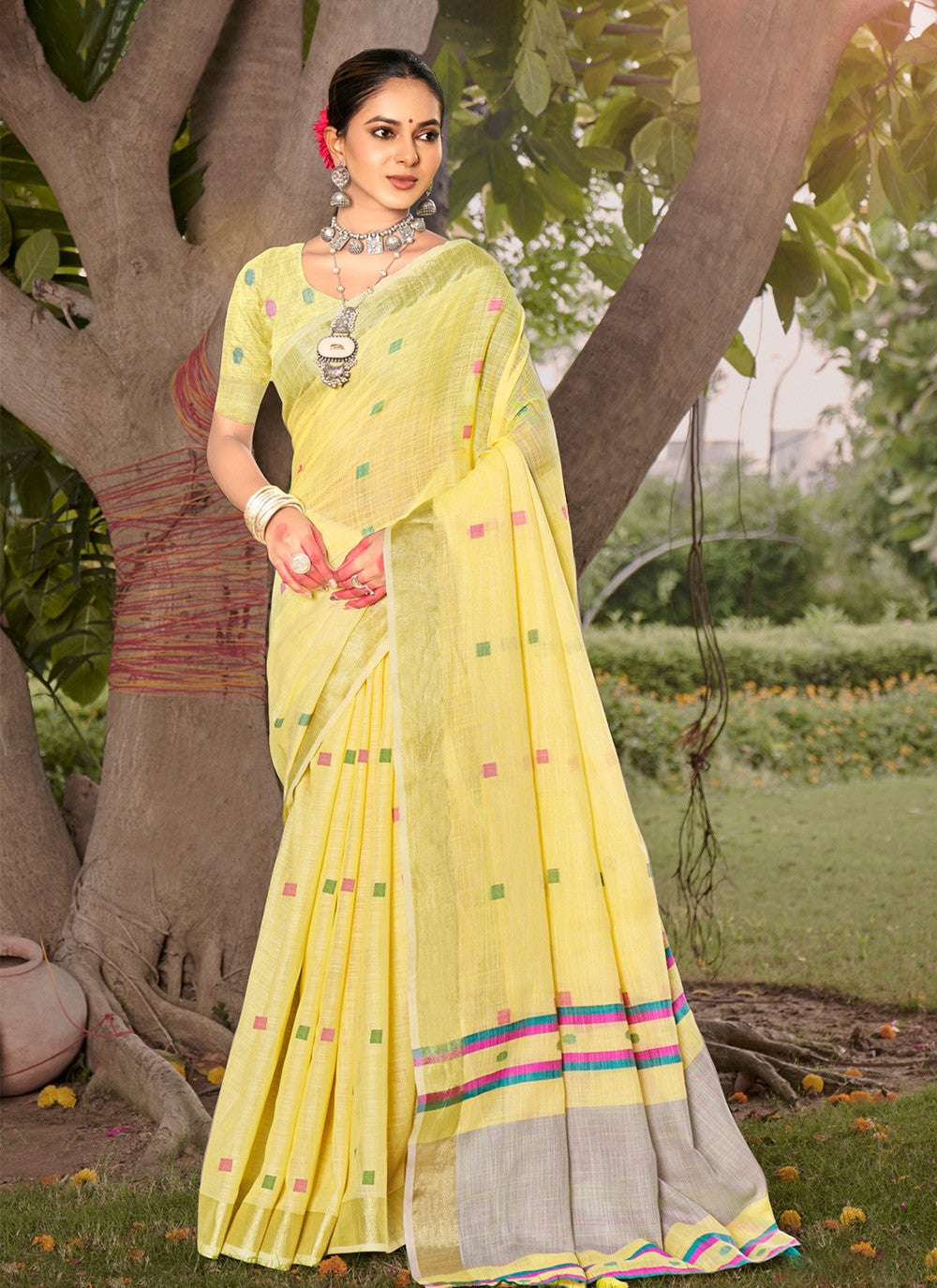 Casual Weaving Zari Cotton Saree - S6834