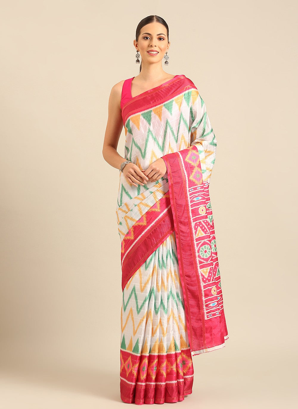 Trendy Printed Cotton Saree - S7968