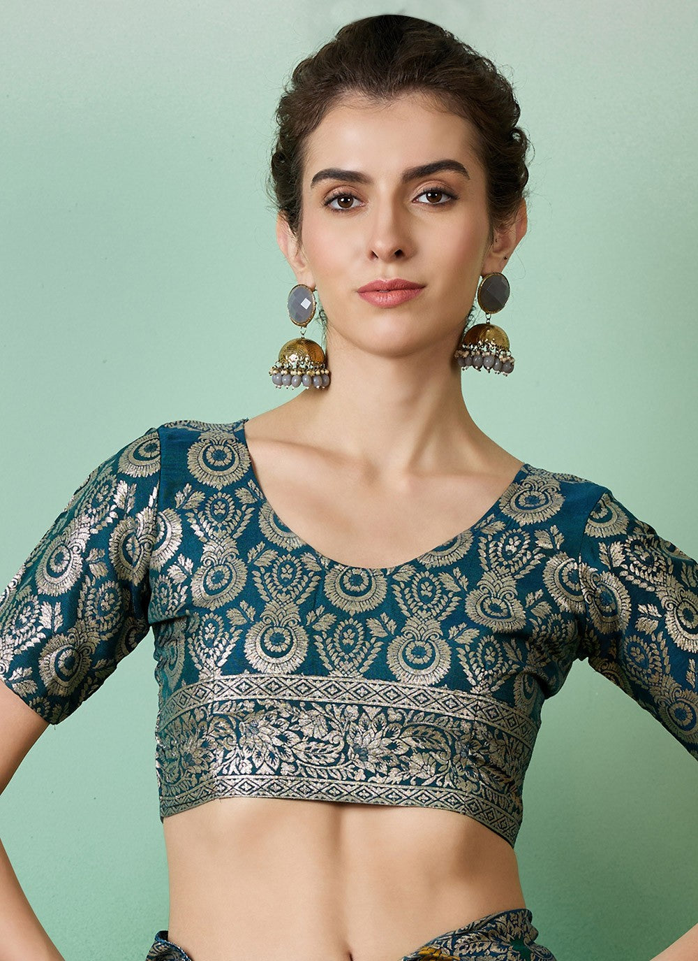 Trendy Meenakari Cotton Saree - S7074