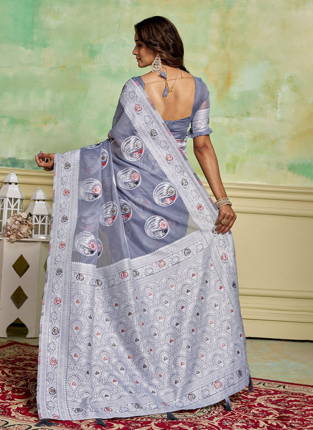 Woven Cotton Saree - S11676