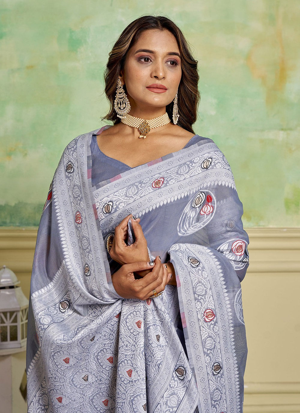 Woven Cotton Saree - S11676