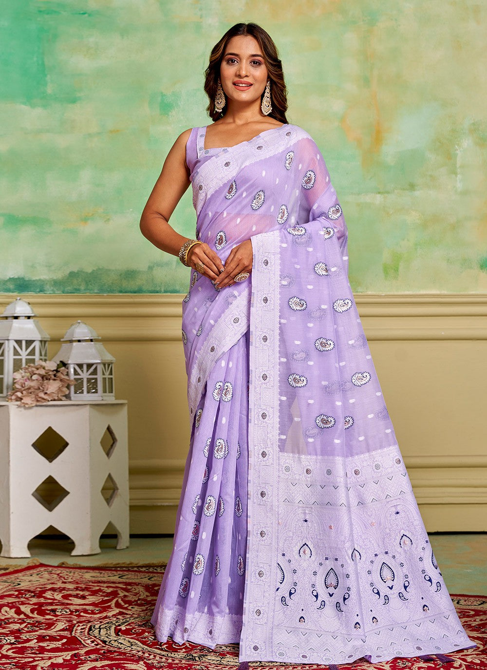 Woven Cotton Saree - S11881
