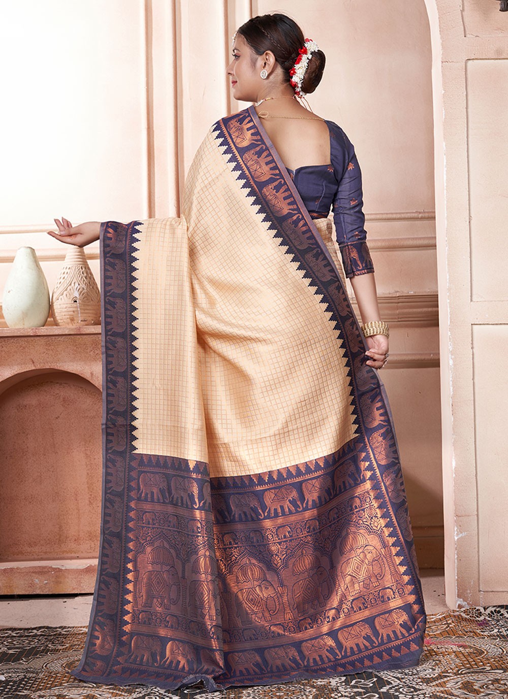 Contemporary Woven Kanjivaram Silk Saree - S6426