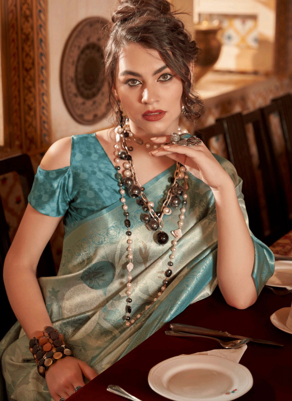 Classic Fancy Work Silk Saree - S6380