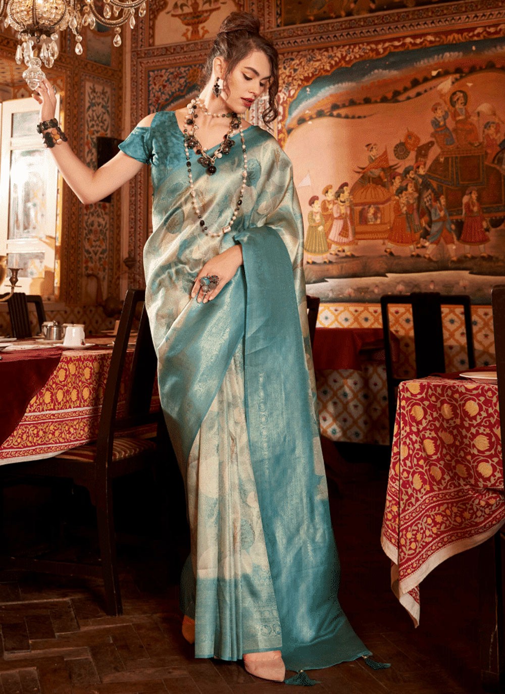 Classic Fancy Work Silk Saree - S6380