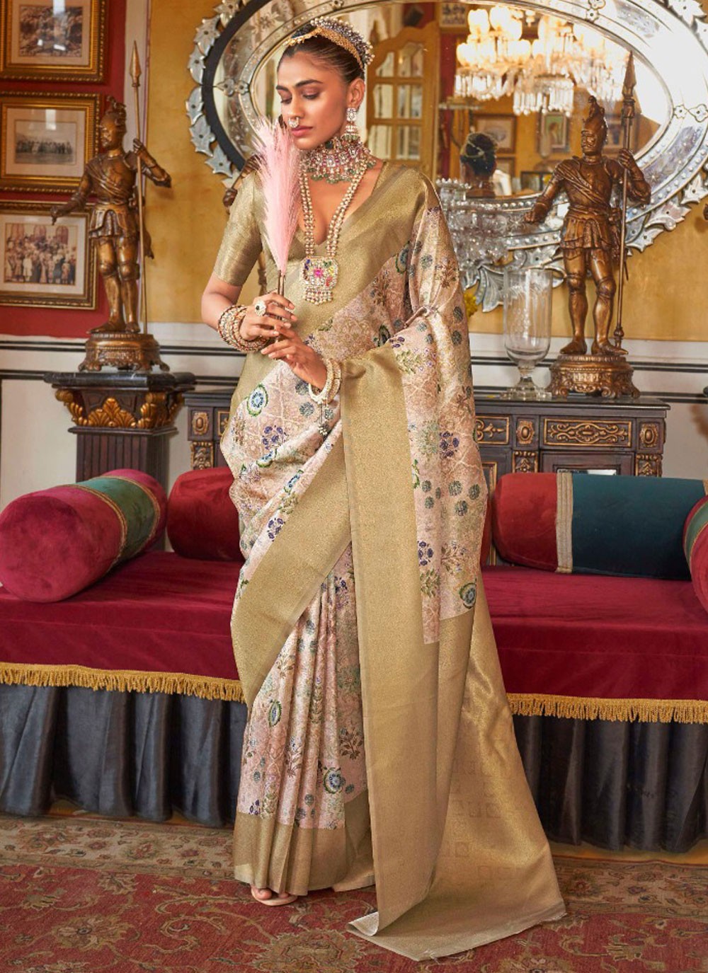 Classic Border Work Tussar Silk Saree - S9897