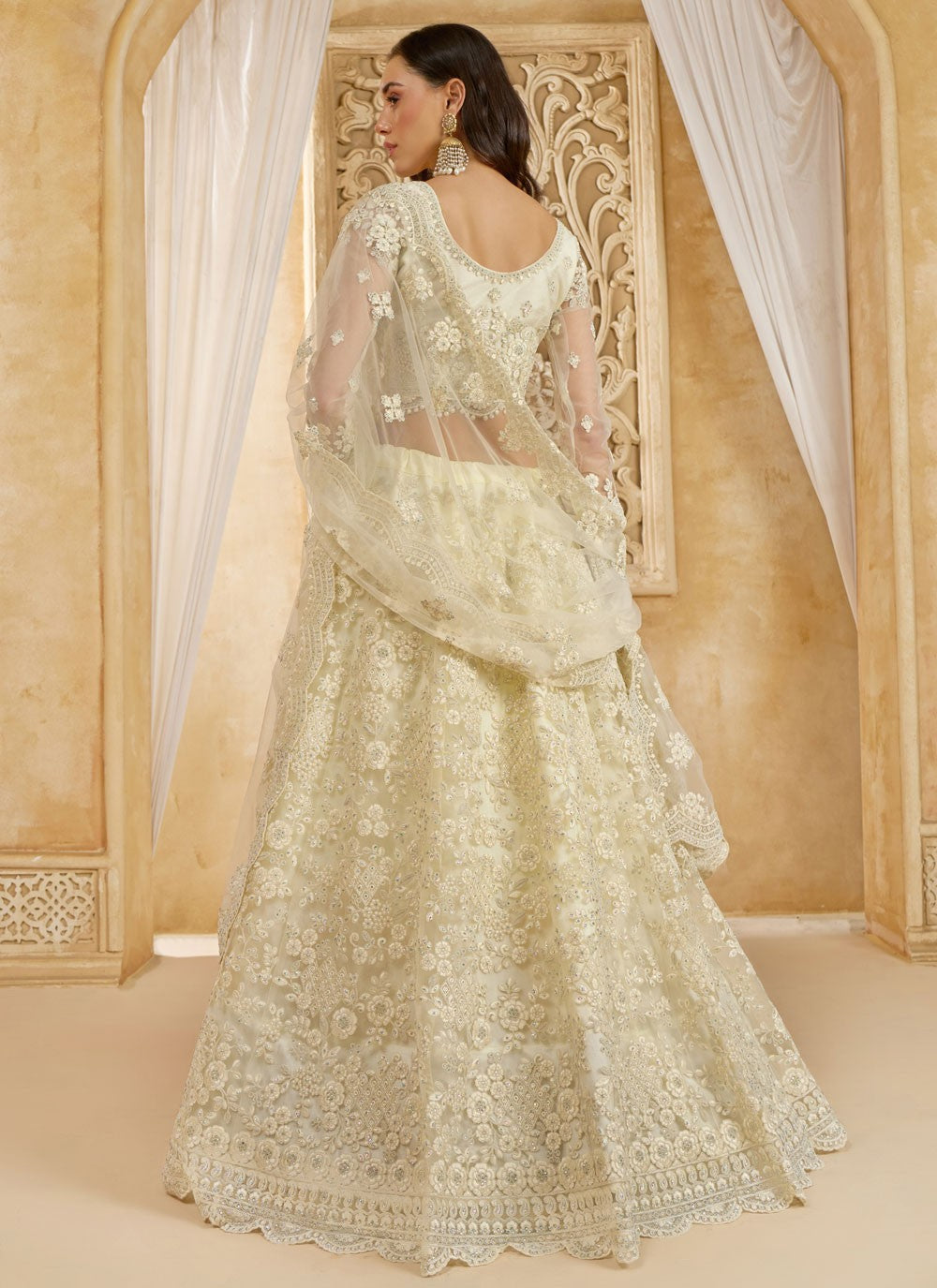 Cord Net A - Line Lehenga - L2858