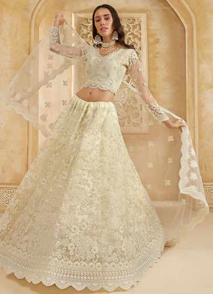 Cord Net A - Line Lehenga - L2858