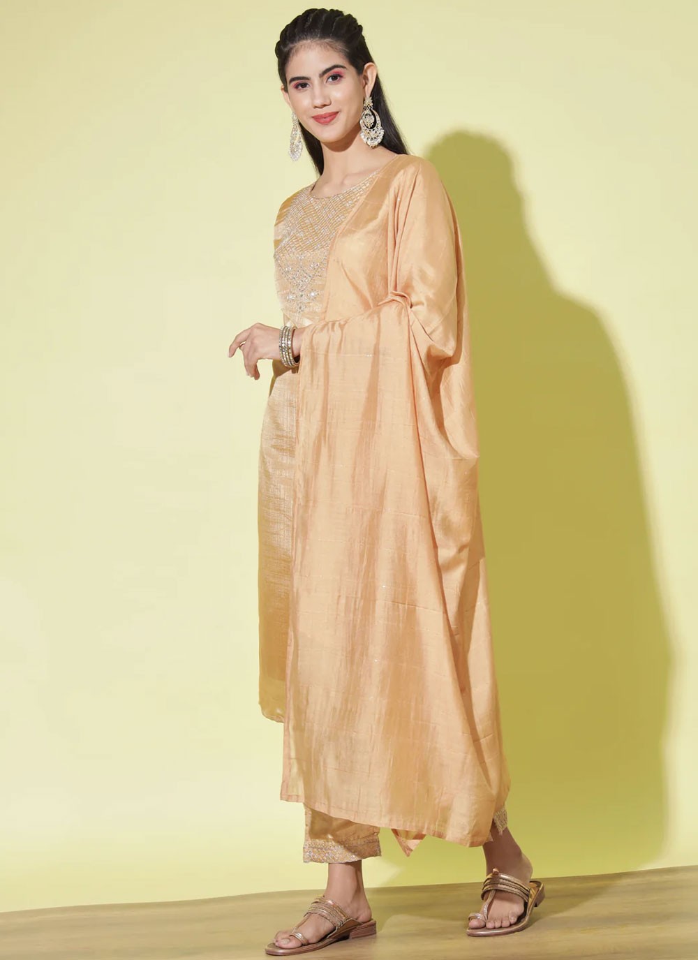 Silk Blend Pant Style Suit - T1600