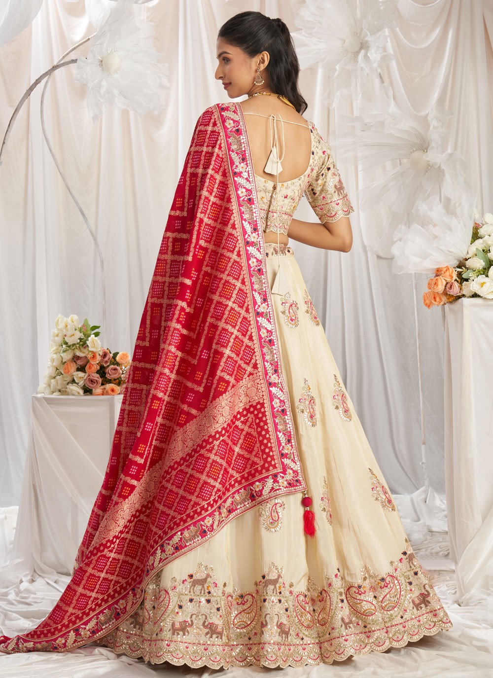 Embroidered Organza A - Line Lehenga - L2416