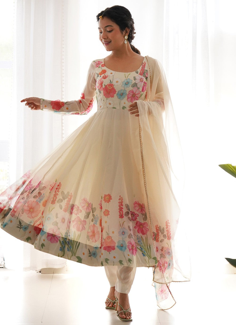 Faux Georgette Salwar Suit - T1350