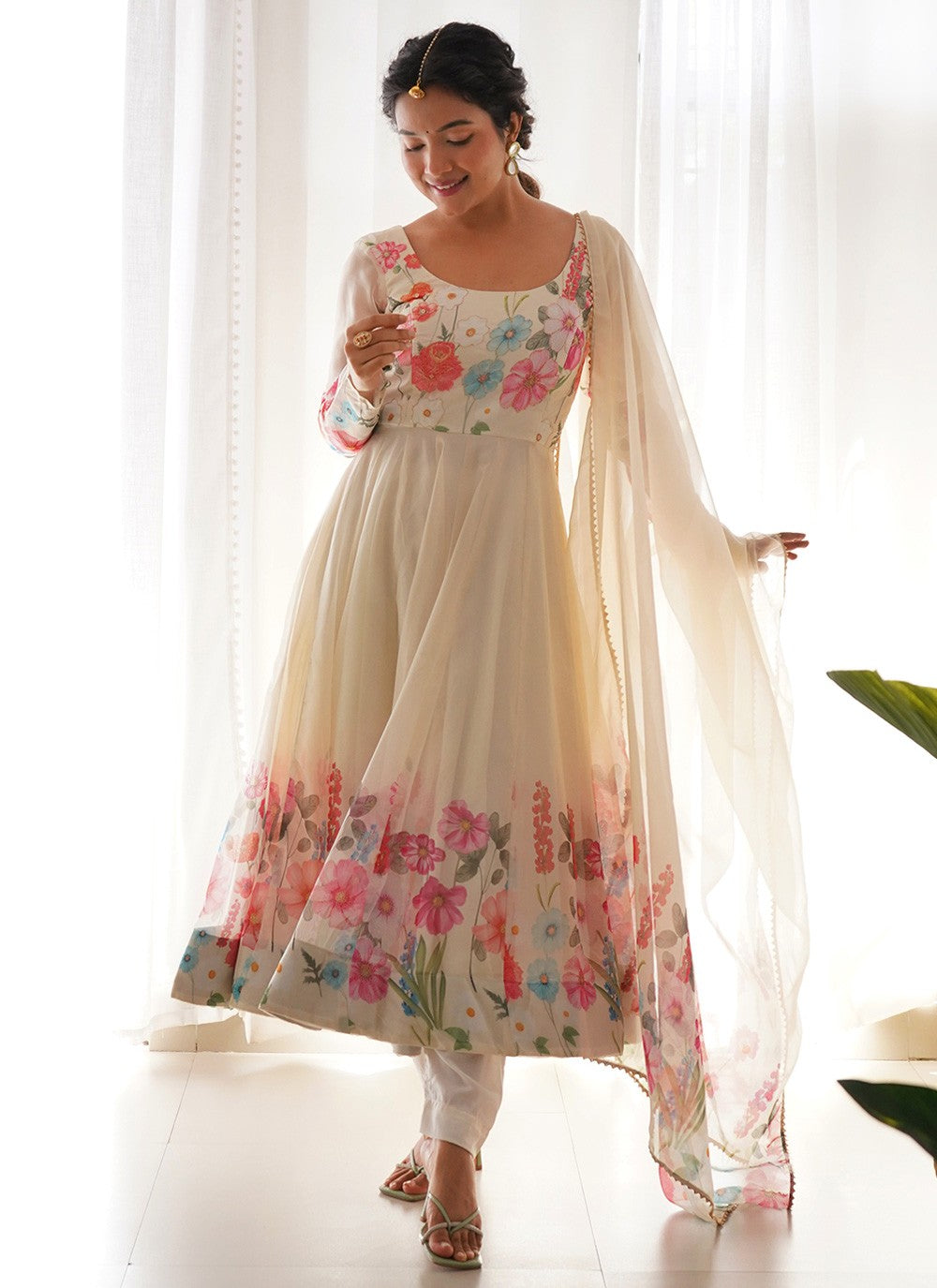 Faux Georgette Salwar Suit - T1350