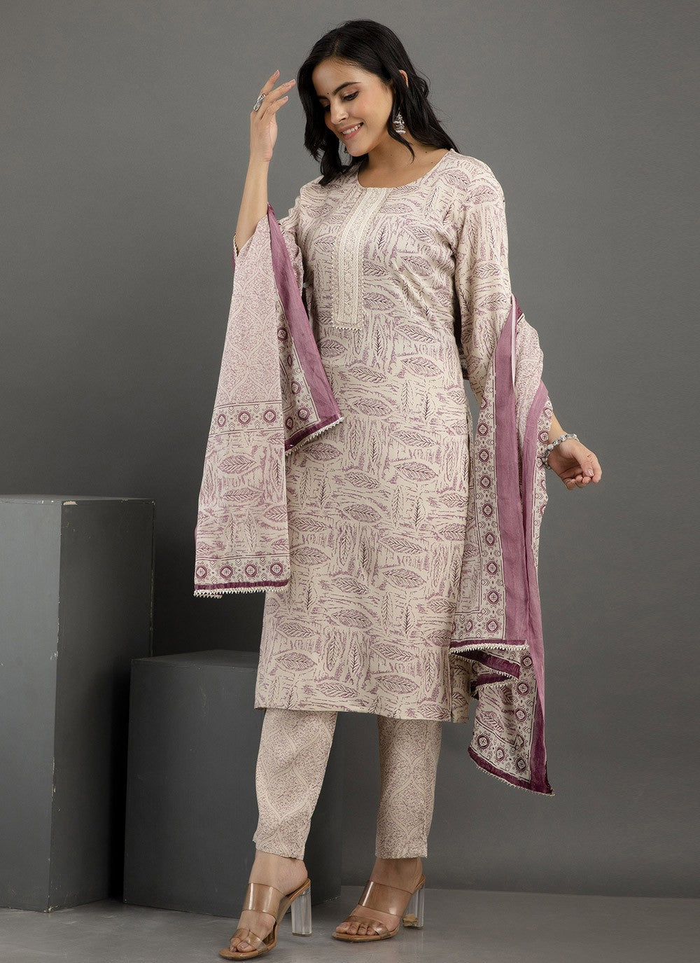 Cotton , Rayon Salwar Suit - T1345